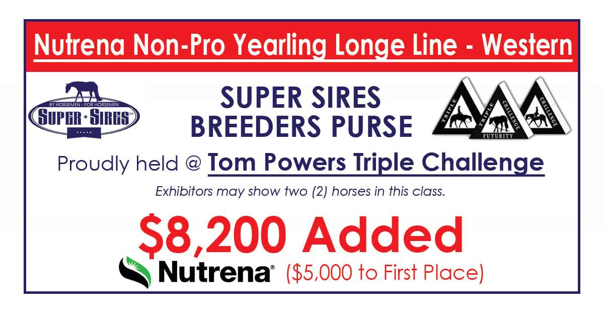 TOM POWERS YEARLING LONGE LINE WESTERN NON-PRO BREEDERS PURSE SUPER SIRES